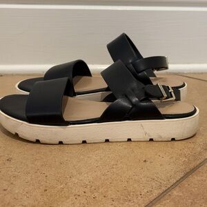 Also Black Leather Women's Sandals size 7.5
